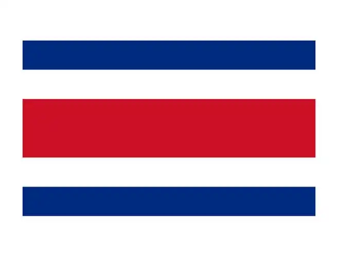 哥斯达黎加国旗矢量图