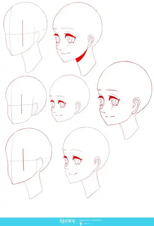 半侧面75的五官位置和画法