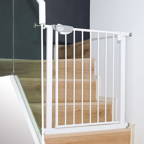 楼梯口护栏儿童安全门栏婴儿围栏打孔防狗栏杆家用门护栏