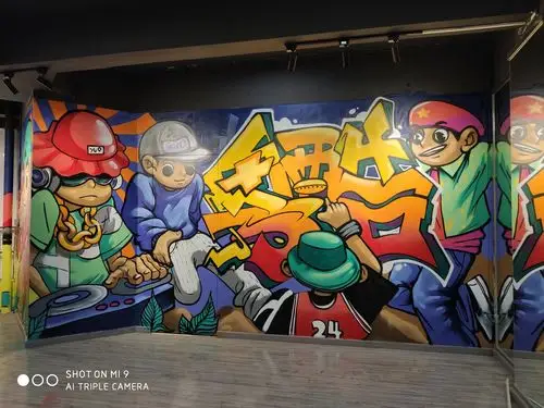 hiphop元素涂鸦墙