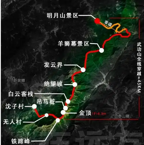 武功山穿越国庆34天沈子村明月山