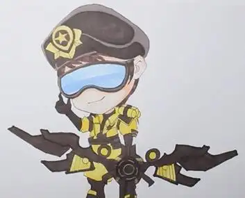 王者荣耀简笔画后羿步骤