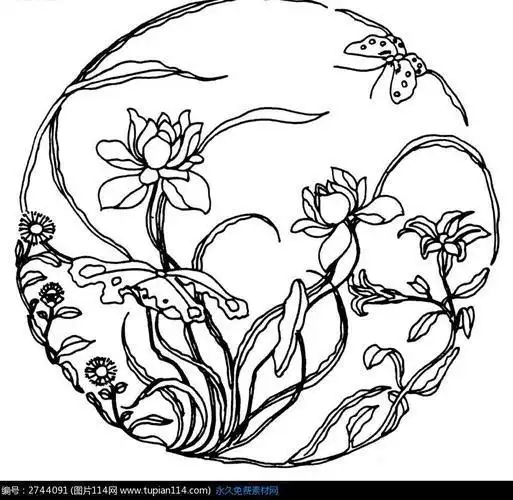 简笔画圆形图案的画手绘