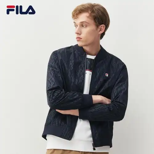 外套fila斐乐男士运动休闲2021春季新款双面满印速运动茄克