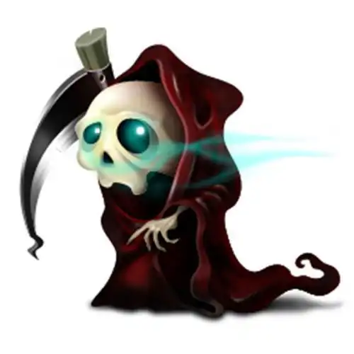 恐怖的死神头像简笔画