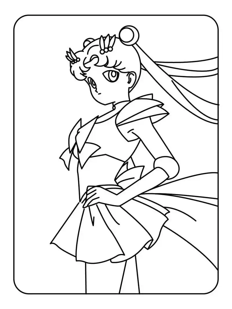 美少女战士|女生最爱的简笔画涂色 从小看到大的热门动画,美少女战士