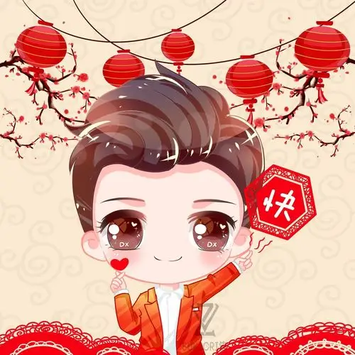 邓伦新春饭绘来袭祝你一年好运来