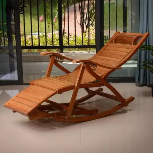 摇椅竹椅子成人折叠躺椅家用摇摇椅午睡凉椅老人午休实木逍遥靠椅