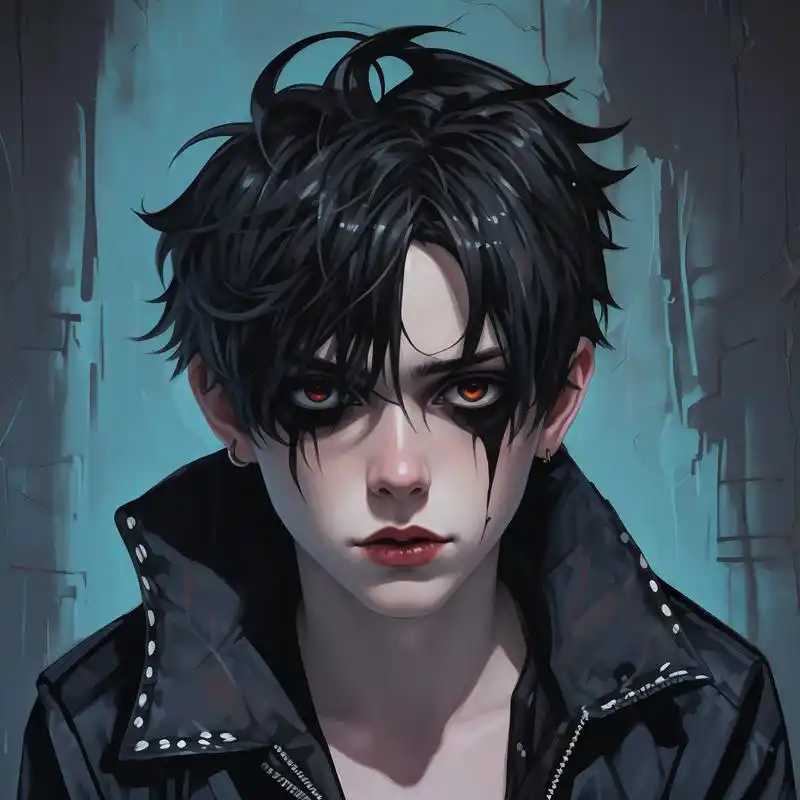 0369♂15暗黑风吸血鬼男生漫画头像94