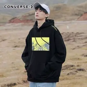 匡威卫衣男装冬季新款加绒连帽外套张艺兴同款休闲套头衫10020816