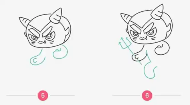 如何画小恶魔简笔画