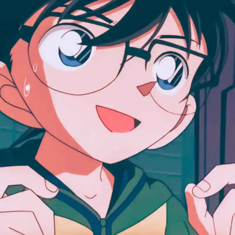 摘眼镜的柯南.#柯南 给你看看我摘下眼镜的样子.#王九九 - 抖音