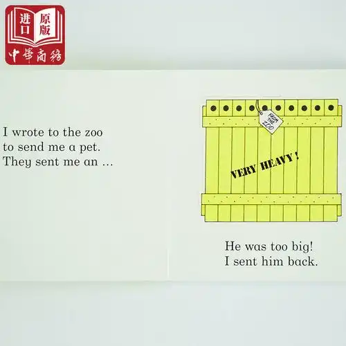 现货 亲爱的动物园 英文原版 dear zoo 进口童书 立体翻翻书 吴敏兰
