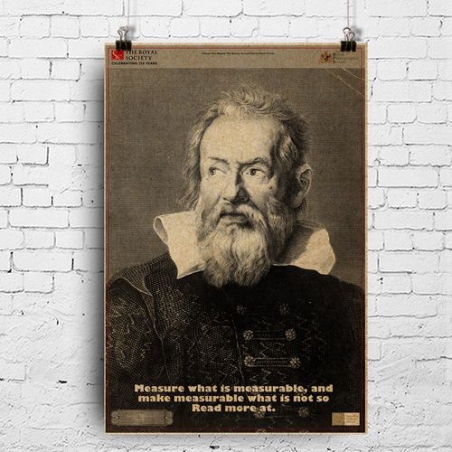 伽利略科学家海报 galileo 意大利物理学家 天文学家肖像画复古