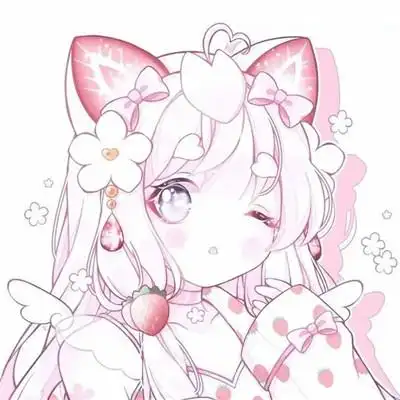 粉色系少女头像可爱