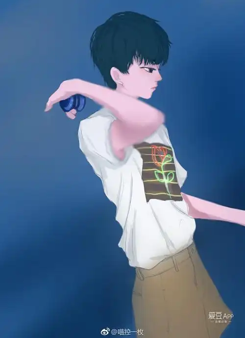 [tfboys][分享]171209 分享小凯插画图一张 少年初恋脸精致美好