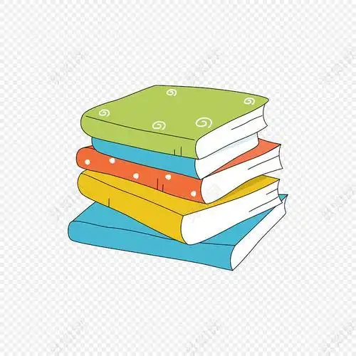 一摞书彩色的简笔画