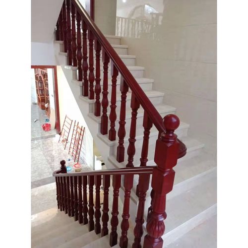 楼梯立柱实木欧式楼梯护栏扶手楼梯起步柱子别墅实木楼梯扶手立柱