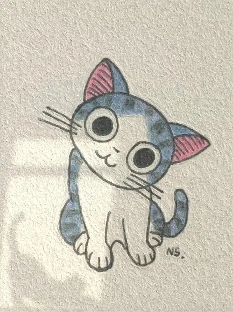 起司猫#简笔画 #手绘 #临摹#绘画过程 #画了个画 - 抖音