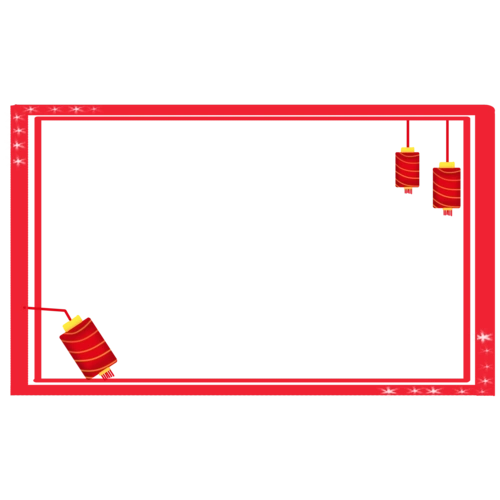 红色喜庆2019年春节边框图片