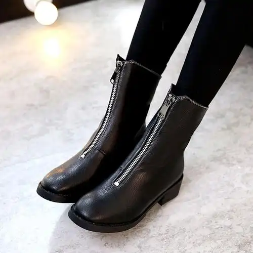 冬季新款时尚性感尖头短靴子