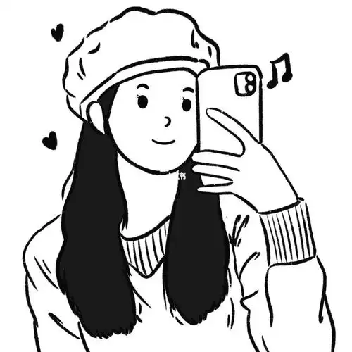 无偿黑白简约头像手绘接无偿