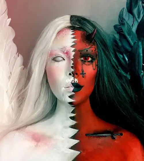 万圣节的一半天使一半恶魔