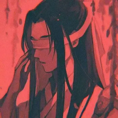 红色系动漫古风男头像 孤独古风男妖孽头像