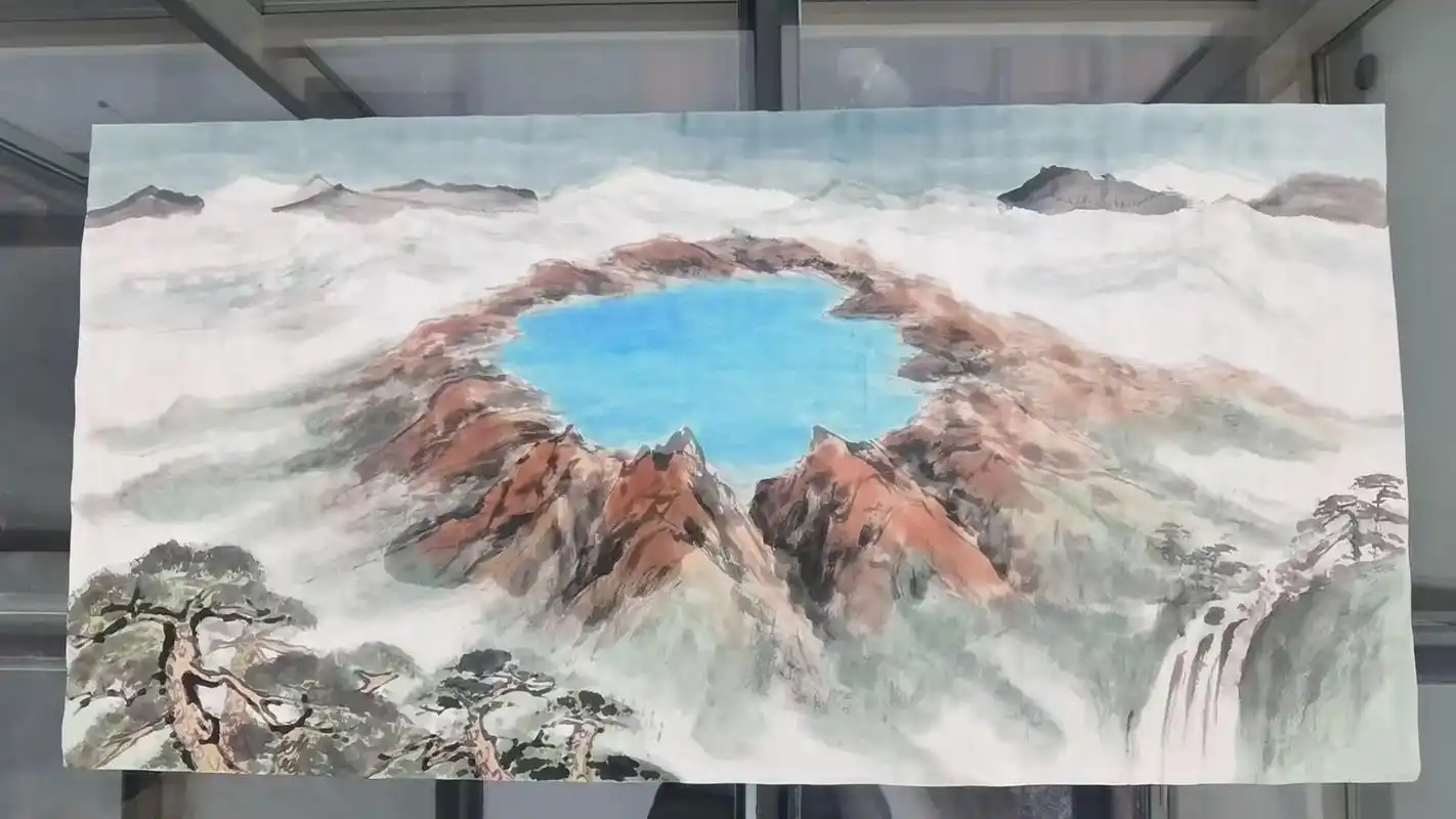 感受国画的意境之美 ,长白山天池山