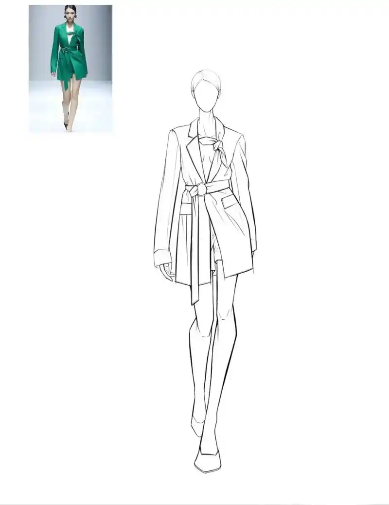 服装设计线稿练习 #procreate #服装设计素材 # - 抖音