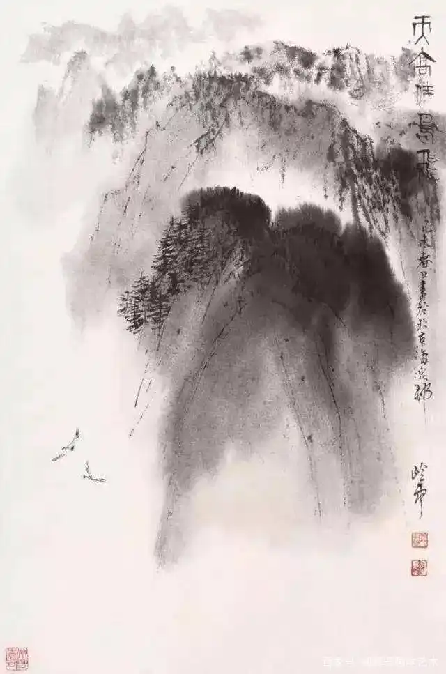 秦岭云笔下的大写意山水画,笔墨老辣,气吞山河!