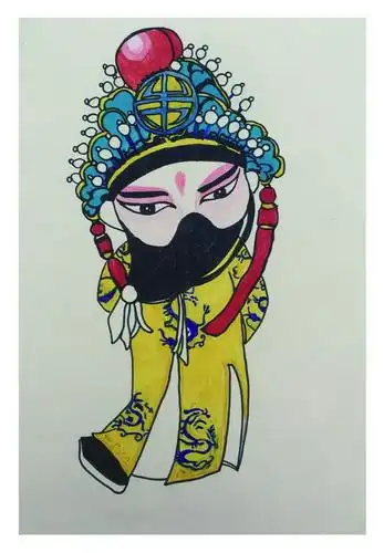 少儿书画作品-京剧人物/儿童书画作品京剧人物欣赏_中国少儿美术网