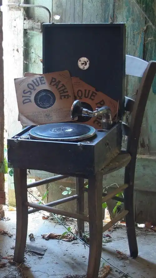 唱机,椅子,音乐唱片,复古