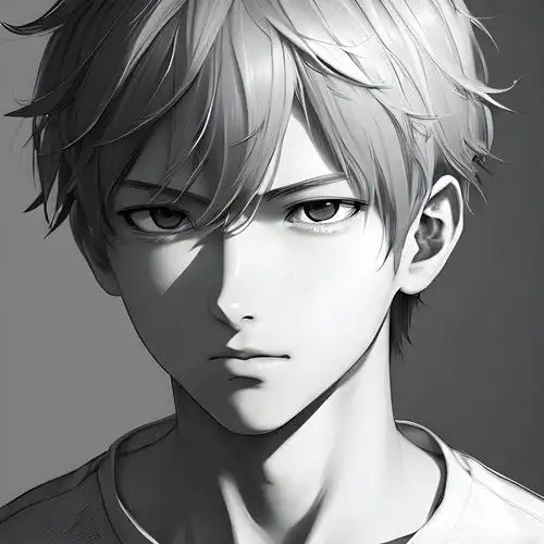 素描头像男生简单帅气动漫