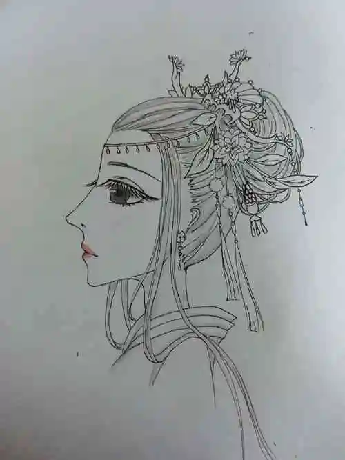 手绘古风女子二