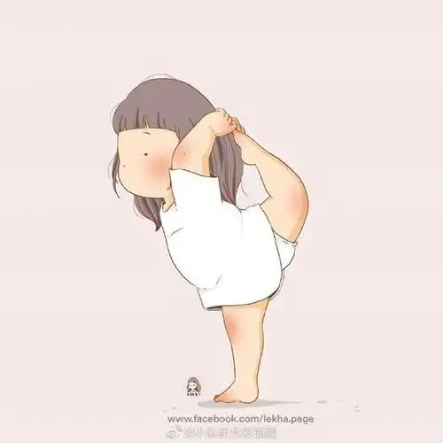 一组超级可爱的减肥小女孩插画分享!