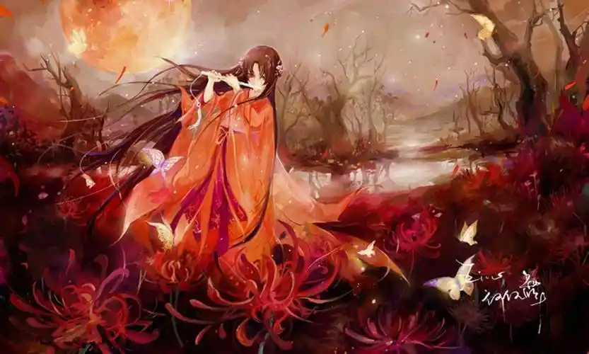 插画绘画,水彩,古风,仕女「 何何舞 」. .