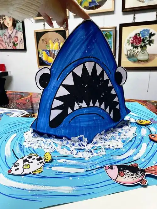 鲨鱼立体画