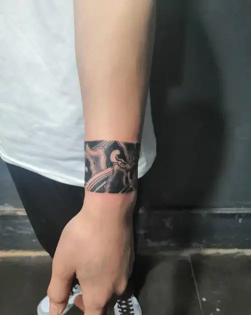 手环遮盖纹身图片手臂手部新传统老传统纹身图案