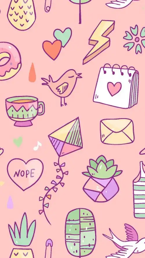 唯美清新文字控q图版本简约时尚布艺原创卡通漫画手绘插画动漫可爱