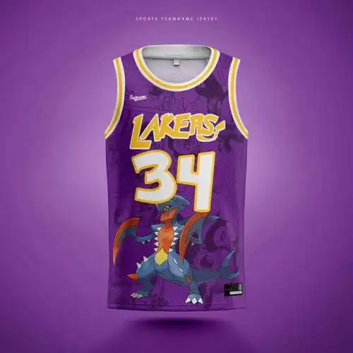 这真真正正的大鲨鱼来了#精灵宝可梦  #球衣  #服装设计  #湖人