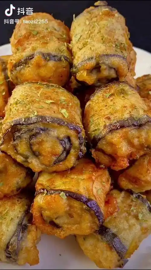 脆炸茄卷 炸茄卷的做法 炸茄子的做法