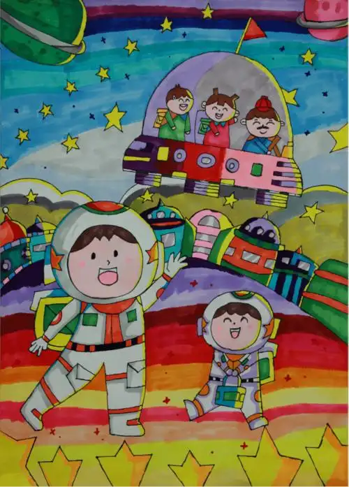 《遨游太空》 绥滨县第一小学 孙一铭 10岁工农区欣虹小学少先队大队