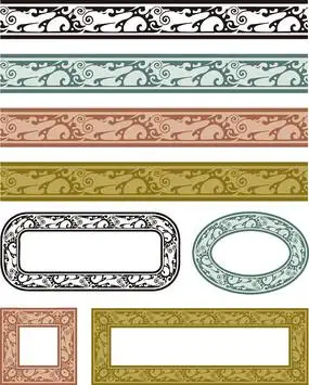 花纹花边边框图形
