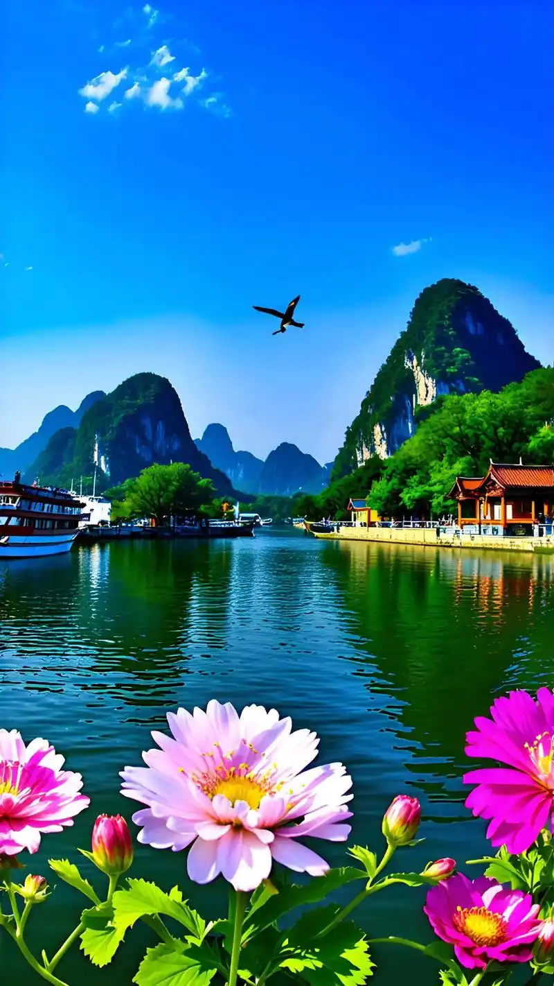 桂林山水.炎热的夏天来到桂林漓江#感受大自然的气息和美景 # - 抖音