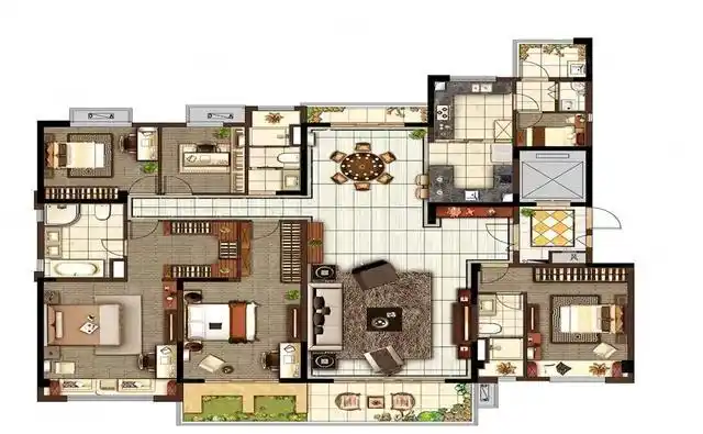 260平米公认的完美大平层优雅五室格局