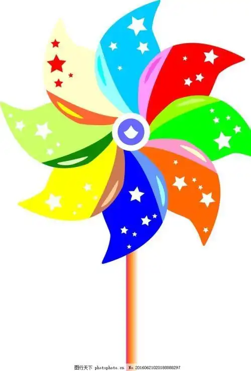 烟花风车动漫简笔画