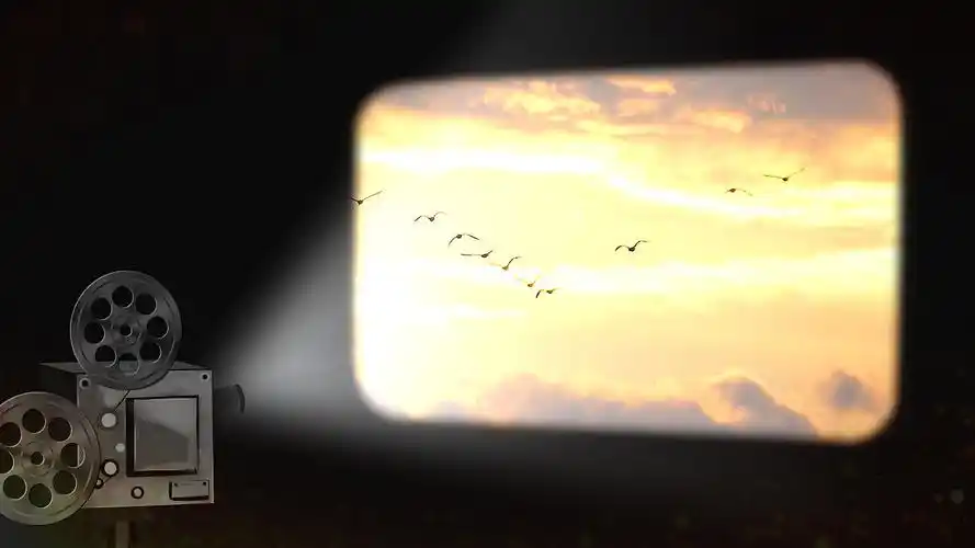 4k复古光效电影放映机背景mp4视频模板下载 - 觅知网
