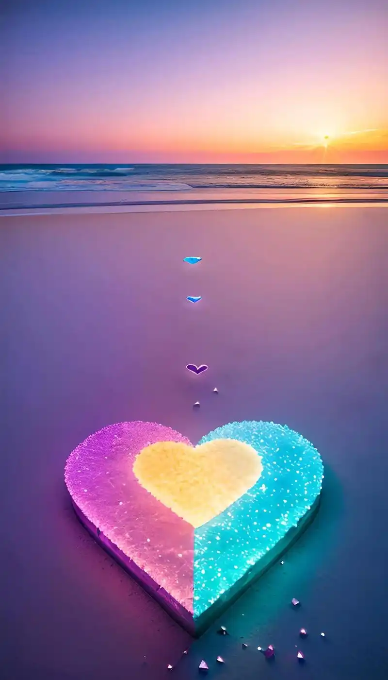 治愈系 海滩落日.#上热门97 #图文壁纸 #唯美意境 - 抖音