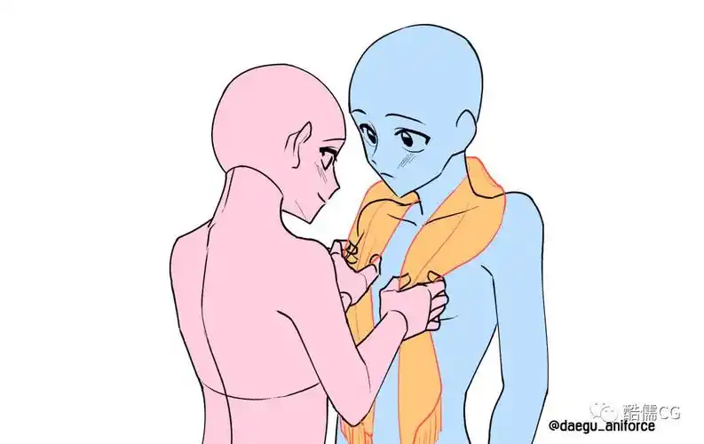 绘画参考丨cp感满满的双人动态姿势素材分享 - 知乎